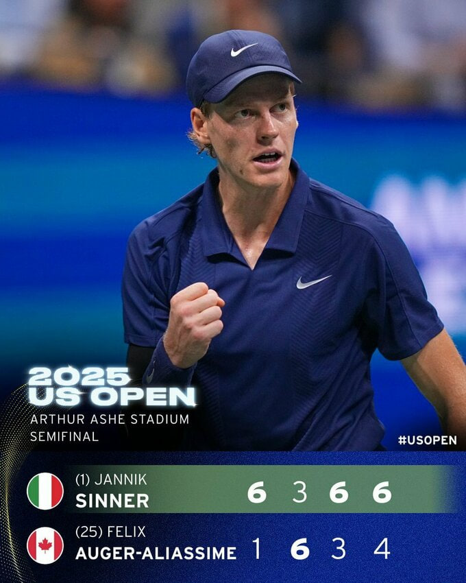 Битва великих у фіналі US Open25? Сіннер проти Алькараса