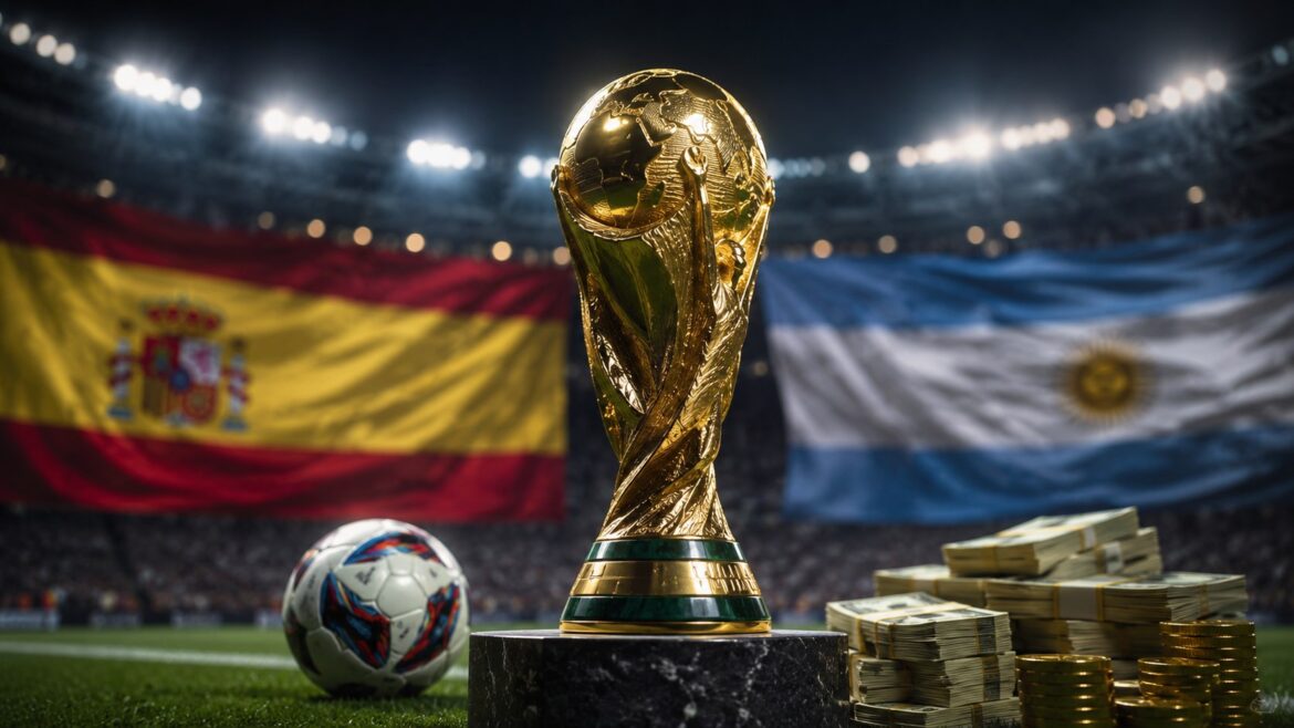 Призові ЧС-2026 для Іспанії та Аргентини: скільки FIFA виплатить чемпіону й фіналісту, що входить у загальну суму та хто розподілятиме гроші між футболістами збірних після фіналу.