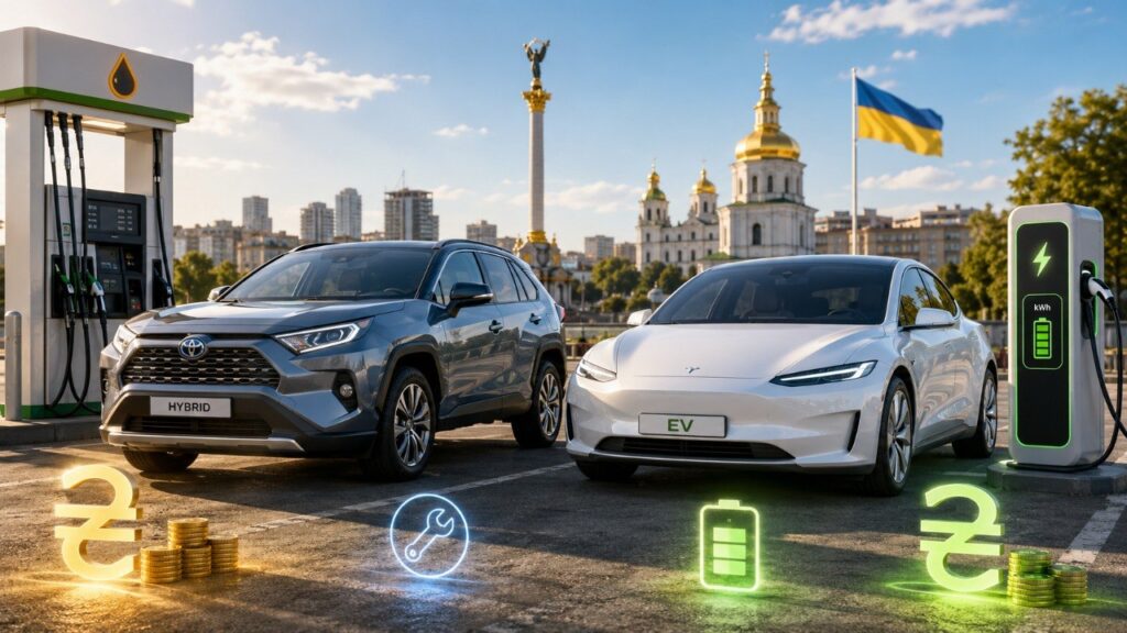 Гібрид чи електромобіль у 2026 році: повний розрахунок витрат в Україні
