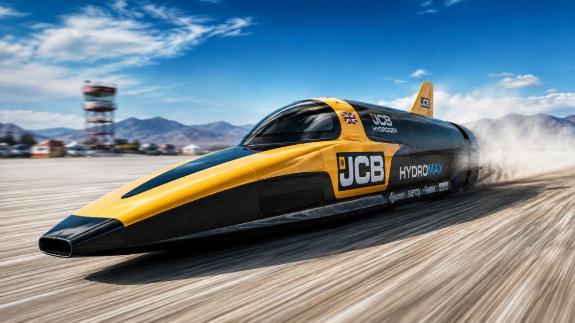 Енді Грін встановив світовий рекорд швидкості на водневому JCB Hydromax: 406,320 милі/год або 653,909 км/год, на солончаку Бонневілль у штаті Юта. Деталі рекордного заїзду FIA та JCB і технічні дані.