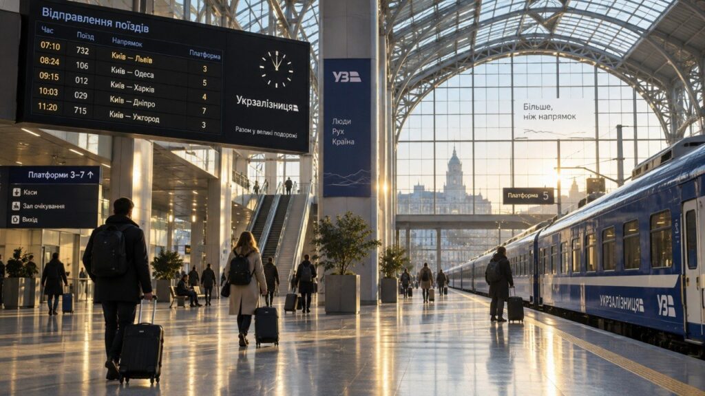 Розклад потягів Дніпро — Львів у 2026 році: прямі рейси Укрзалізниці та маршрут